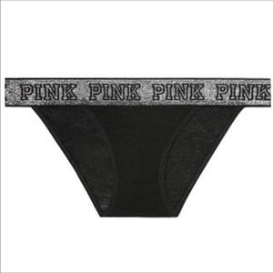 New Victoria’s Secret PINK Lurex Logo Bikini Panties - XSmall